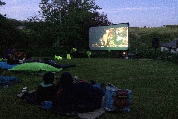 Skylight Outdoor Cinema Hire Pop-up Screen Life of Brian in Devon