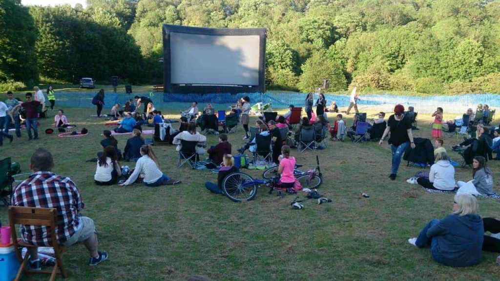 Skylight Outdoor Cinema Hire Grease in Northumberland with Pop-up Inflatable Screen