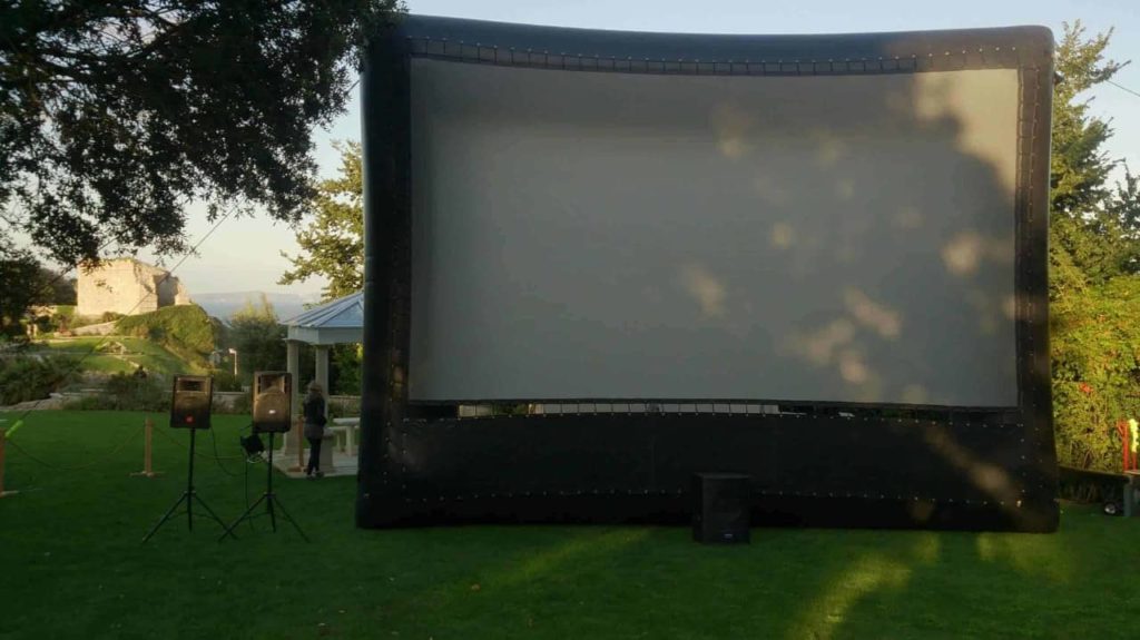 Skylight Outdoor Cinema Hire Castle Event with Inflatable Pop-up Screen Isle of Portland