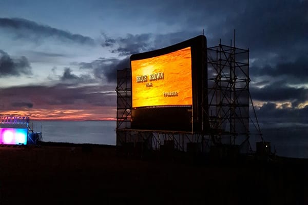 20200908_123216 Seaside Event with Pop-up Inflatable Screen Skylight Mobile Outdoor Cinema Rental