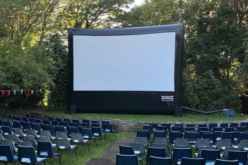 Outdoor Cinema Seating and 8m Screen Skylight Mobile Cinema Hire
