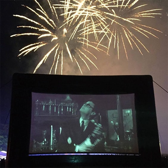 fireworks cinema_1 Skylight Outdoor Cinema Hire Pop-up Fireworks Event